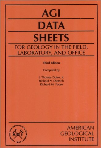 Обложка книги AGI Data Sheets: For Geology in the Field Laboratory and Office  