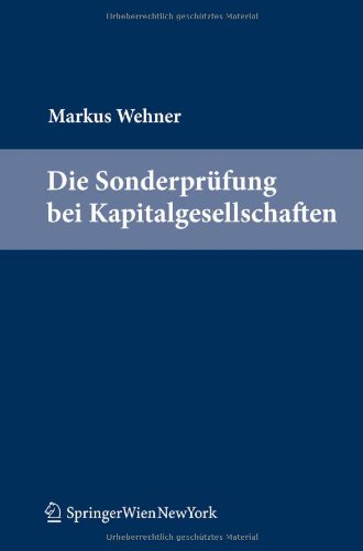Обложка книги Die Sonderprüfung bei Kapitalgesellschaften  