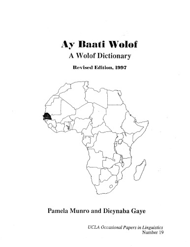 Обложка книги Ay Baati Wolof: A Wolof Dictionary  