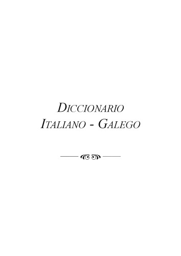 Обложка книги Diccionario italiano-galego  