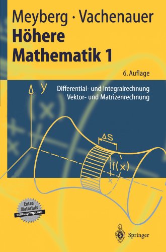 Обложка книги Höhere Mathematik 1. Differential- und Integralrechnung. Vektor- und Matrizenrechnung, 6. Auflage  