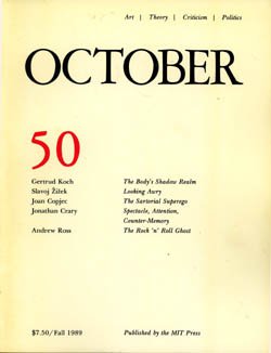 Обложка книги October journal No.50 Autumn (1989)  