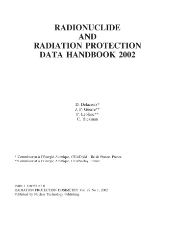 Обложка книги Radionuclide and Radiation Protection Data Handbook  
