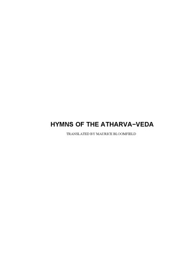 Обложка книги HYMNS OF ATHARVA-VEDA  