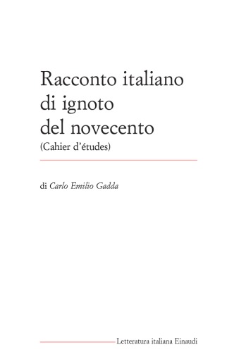 Обложка книги Racconto italiano di ignoto del novecento  
