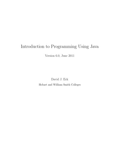 Обложка книги Introduction to Programming Using Java  