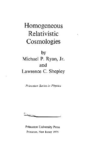 Обложка книги Homogeneous relativistic cosmologies