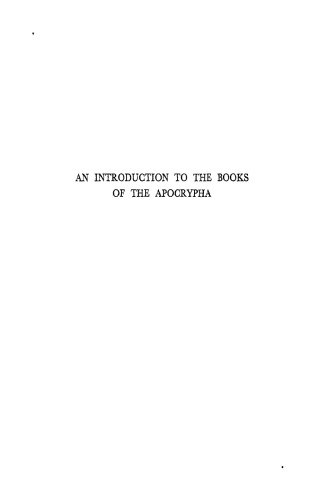 Обложка книги An Introduction to the Books of the Apocrypha  