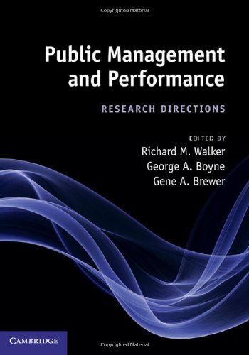 Обложка книги Public Management and Performance: Research Directions  