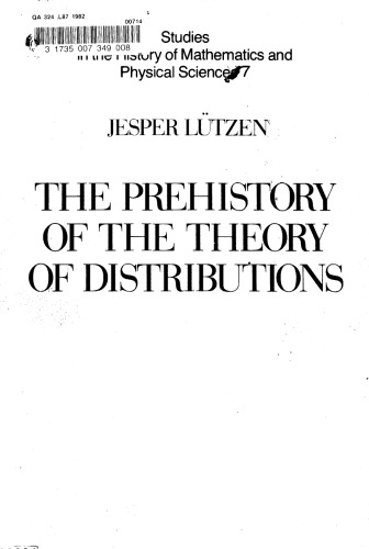 Обложка книги The Prehistory of the Theory of Distributions (Studies in the History of Mathematics and Physical Sciences, Vol. 7)  