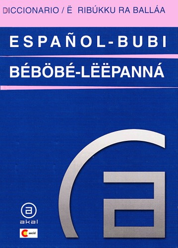 Обложка книги Diccionario español-bubi bubi-español  