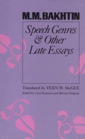 Обложка книги Speech Genres and Other Late Essays  