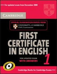 Обложка книги Cambridge First Certificate in English 1 with Answers: Official Examination Papers from University of Cambridge ESOL Examinations  