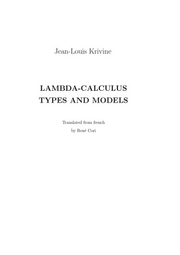 Обложка книги Lambda-Calculus: Types and Models  