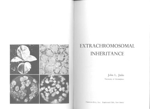 Обложка книги Extrachromosomal Inheritance (Prentice-Hall Foundations of Modern Genetics)  