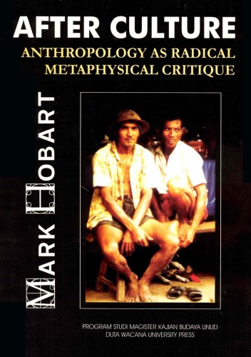 Обложка книги After Culture: Anthropology as Radical Metaphysical Critique  