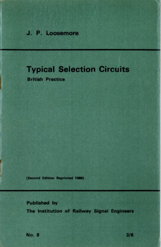 Обложка книги IRSE Green Book No.8 Typical Selection Circuits (British Practice) 1968  