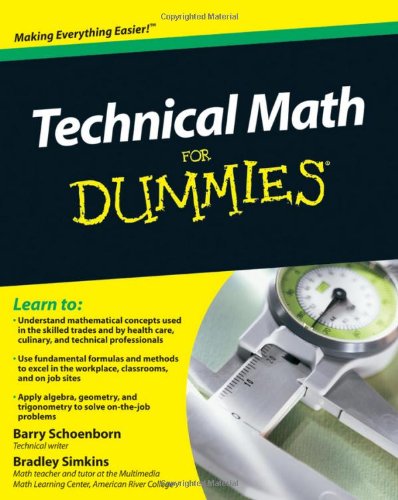 Обложка книги Technical Math For Dummies (For Dummies (Math &amp; Science))  