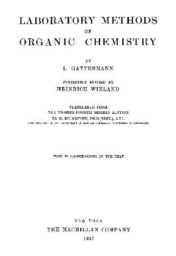 Обложка книги Laboratory Methods of Organic Chemistry