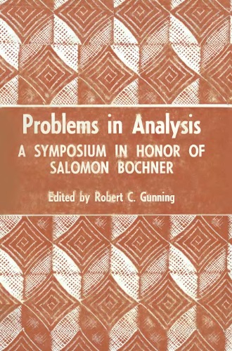 Обложка книги Problems in Analysis. A Symposium in Honor of Salomon Bochner  