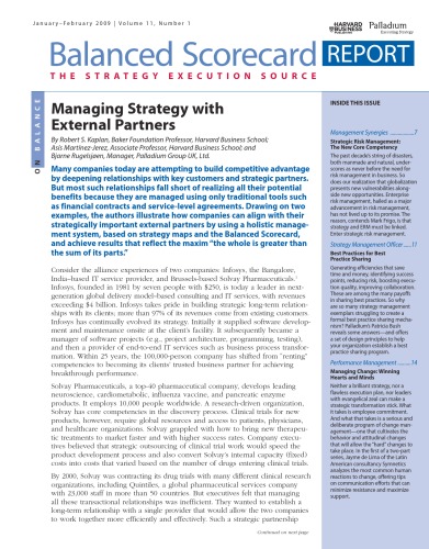 Обложка книги Balanced Scorecard Report - The Strategy Execution Source - Volume 11 Number 1 - Jan-Feb 2009    