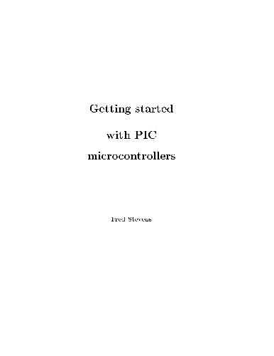 Обложка книги Getting Started with PIC Microcontrollers