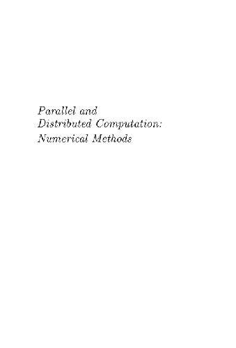 Обложка книги Parallel and distributed computation: numerical methods