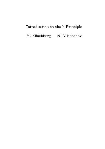 Обложка книги Introduction to the h-Principle