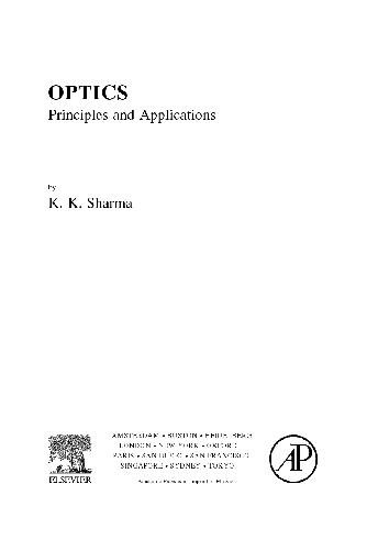 Обложка книги Optics. Principles and Applications