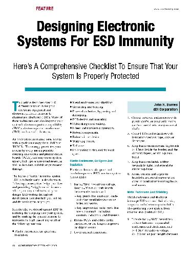Обложка книги Designing electronic systems for ESD immunity