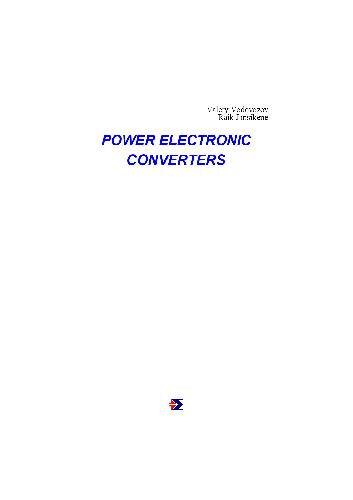 Обложка книги Power electronic converters