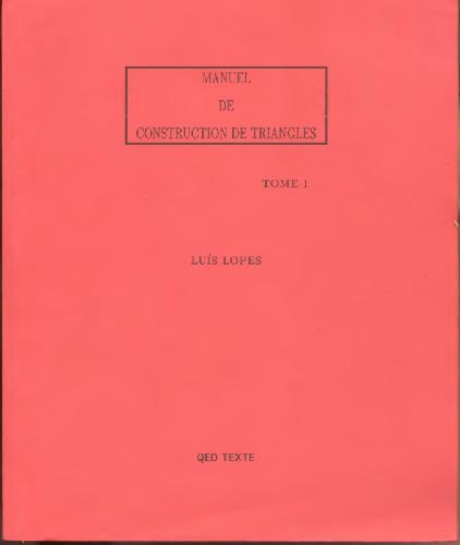 Обложка книги Manuel de construction de triangles